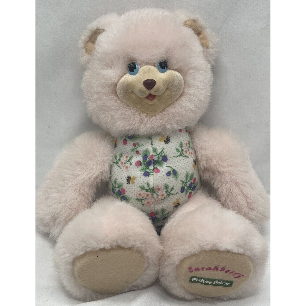 VTG 1998 Fisher Price Sarahberry Sarah Berry Bear Plush Stuffed Animal 10"